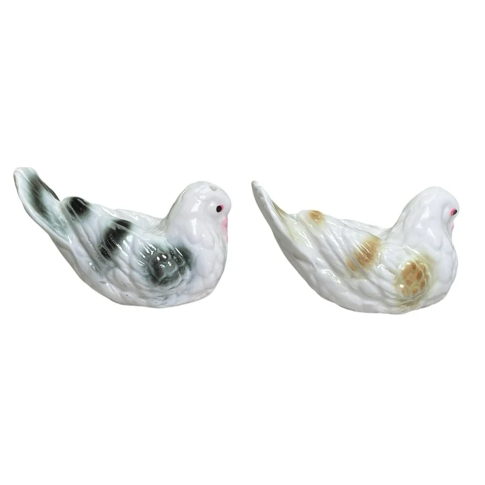 Vintage Ceramic Doves Birds Salt & Pepper Shaker Set Novelty‎ Animal